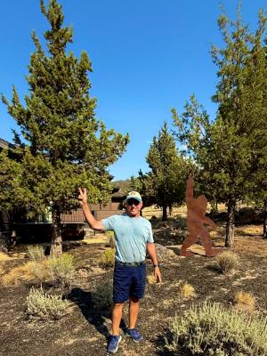 Customer and his Bigfoot birthday gift