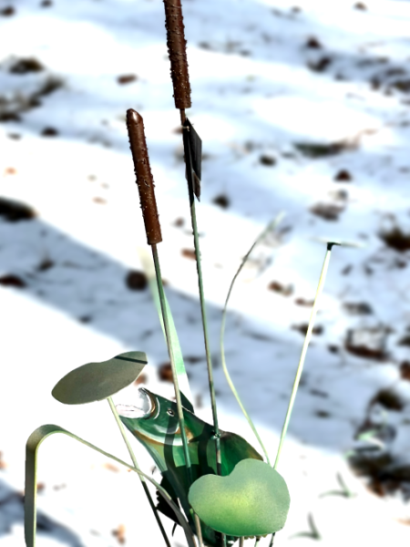 CATTAIL WITH FISH