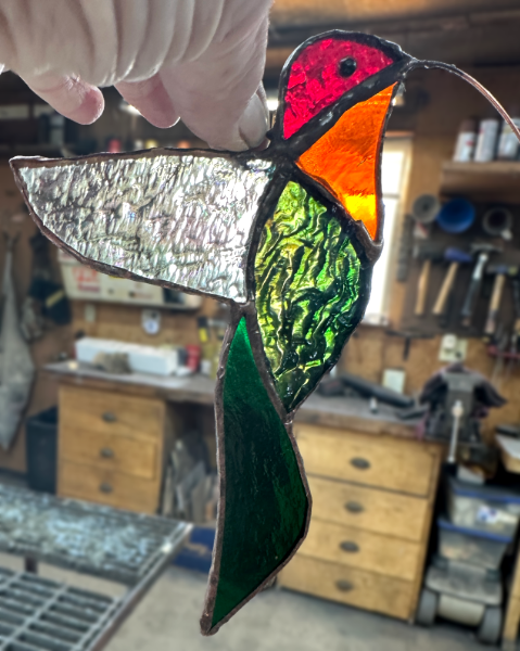 Stained glass Hummingbird 