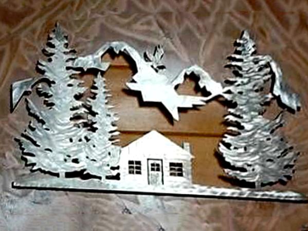 Wall Hanging Cabin Scene