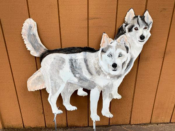 Sculptures of actual Dogs
